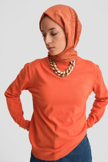 BQ - Свитер Armine Metal Accessory Трикотаж 24Kd2400 Оранжевый