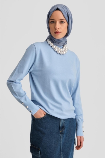BQ - Трикотажный свитер Armine Metal Accessory 24Kd2400 Синий
