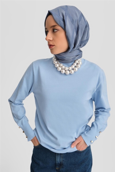 BQ - Трикотажный свитер Armine Metal Accessory 24Kd2400 Синий