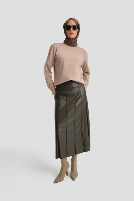 BQ - Armine Metal Accessory Трикотаж Свитер 24Kd2400 Норка