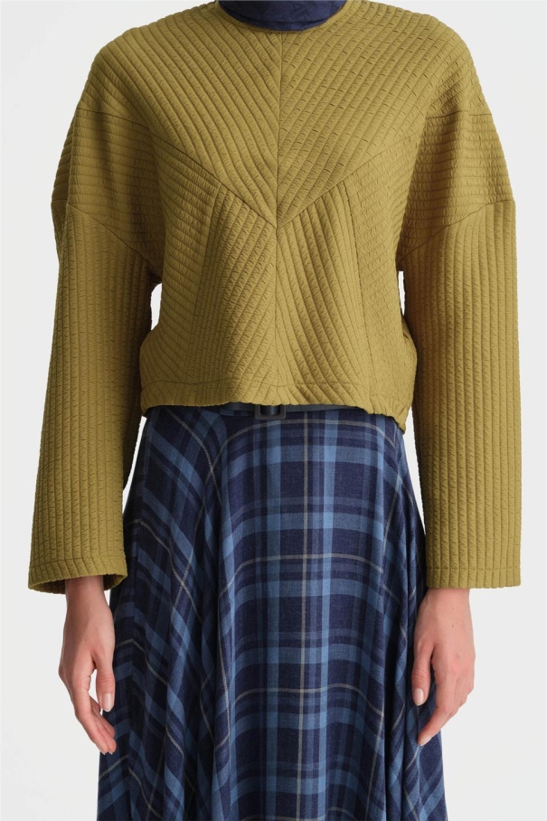 BQ - Свитер Armine Knitted Stripe Effect 24K3616 Зеленый