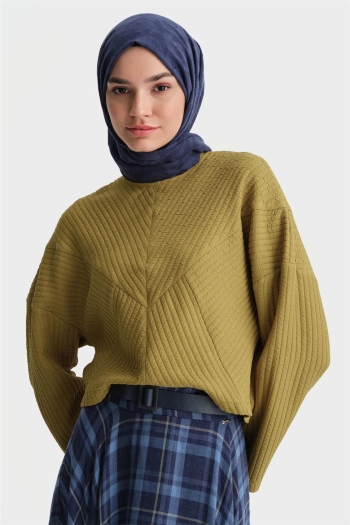 BQ - Свитер Armine Knitted Stripe Effect 24K3616 Зеленый