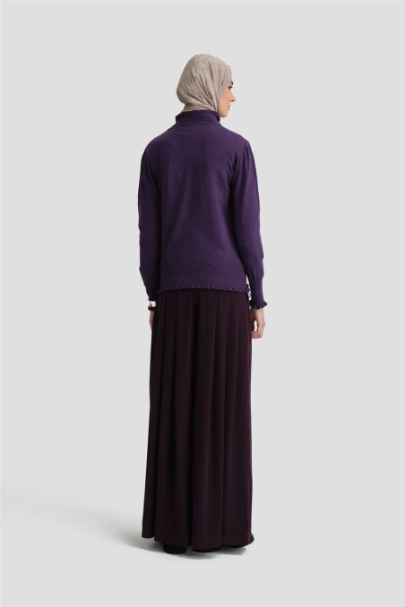BQ - Свитер Armine в рубчик 24Kd2000 Фиолетовый
