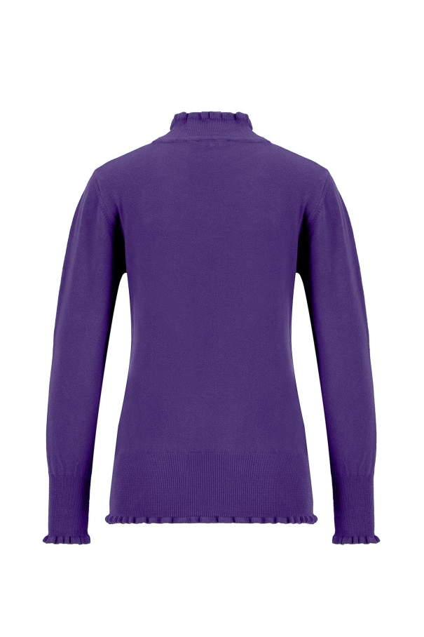 BQ - Свитер Armine в рубчик 24Kd2000 Фиолетовый