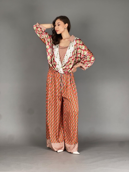 SUI028 * Pantolonlu takım elbise (yeşil-turuncu)