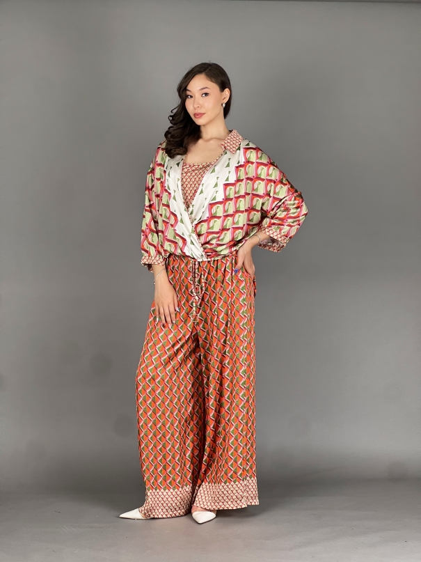 SUI028 * Pantolonlu takım elbise (yeşil-turuncu)