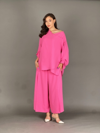 SUI008 * VERDA Pantolonlu takım elbise (Pembe)